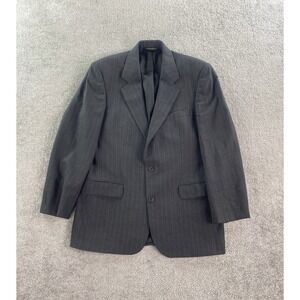 Brooks Brothers Suit Jacket 39 R Gray Wool Striped Luxury Designer Brooksease